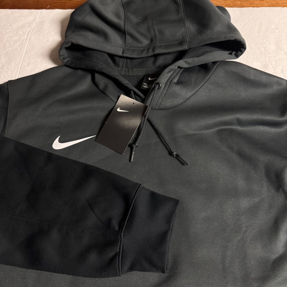 Nike Therma-FIT Mens XXL Training Hoodie Grey Black Colorblock Pullover